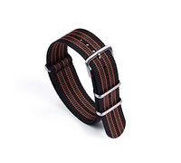 HASGTFM Premium Herringbone 20mm 22mm Seatbelt Watch Band Nylon Nato Strap Fit For 007 Fit For James Bond Military Striped Replacement Watch(Black red green,22mm)