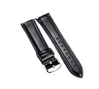 HASGTFM Retro Leather Watchband 18mm 20mm 22mm Fit For Samsung Galaxy Watch 42mm 46mm Quick Release Bracelet Watchband Strap(Black(silver),20mm)