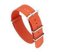 HASGTFM Ribbed Watch Strap 18mm 19mm 20mm 22mm Nylon Watch Straps Braid Ballistic Fabric Watchband Accessories Fit For Military Watch Band(ORANGE,22mm)