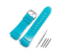 HASGTFM Rubber Strap Pin Buckle Fit For Casio Fit For BABYG BGA130 131 160 BA110 111 112 5338 Sports Waterproof Strap Watch Band(Turquoise blue)