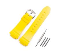 HASGTFM Rubber Strap Pin Buckle Fit For Casio Fit For BABYG BGA130 131 160 BA110 111 112 5338 Sports Waterproof Strap Watch Band(Giallo.)