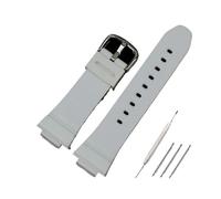 HASGTFM Rubber Strap Pin Buckle Fit For Casio Fit For BABYG BGA130 131 160 BA110 111 112 5338 Sports Waterproof Strap Watch Band(Bianco)