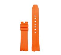 HASGTFM Rubber Watch Strap Fit For Hamilton H24585331 24551331 Watchband 20mm Black Orange(Orange no buckle)