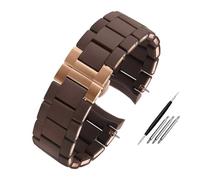 HASGTFM Silicone Coated Stainless Steel Watch Strap 20mm 23mm Black White Men Women Watchband Bracelet Fit For Armani AR5890/5891/5906/5921(Brown rose gold,20mm)
