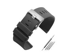 HASGTFM Silicone Rubber Resin Watch Strap 24mm Sports Black Gray Yellow Watchband Fit For SUUNTO Fit For SPARTAN TRAVERSE ALPHA Fit For WOODLAND(B Gray-S pin)