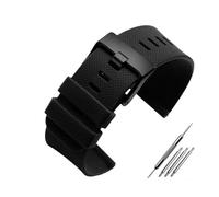 HASGTFM Silicone Rubber Resin Watch Strap 24mm Sports Black Gray Yellow Watchband Fit For SUUNTO Fit For SPARTAN TRAVERSE ALPHA Fit For WOODLAND(B Black-B pin)
