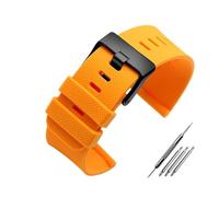HASGTFM Silicone Rubber Resin Watch Strap 24mm Sports Black Gray Yellow Watchband Fit For SUUNTO Fit For SPARTAN TRAVERSE ALPHA Fit For WOODLAND(B Yellow-B pin)