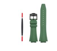 HASGTFM Silicone Rubber Watch Strap 16mm Convex Joint Soft Black Green Orange Blue Gray Men's Watchband Fit For CASIO Fit For G-shock GA2100 GM2100(Green-B pin)