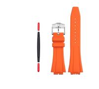 HASGTFM Silicone Rubber Watch Strap 16mm Convex Joint Soft Black Green Orange Blue Gray Men's Watchband Fit For CASIO Fit For G-shock GA2100 GM2100(Orange-S pin)