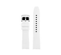 HASGTFM Silicone Rubber Watch Strap Fit For CASIO EFR-303L EFR-303D EFR-304 22mm Curved End Black Blue Orange Red Yellow White Men Watchband(White-S pin)