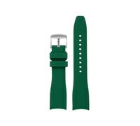 HASGTFM Silicone Rubber Watch Strap Fit For CASIO EFR-303L EFR-303D EFR-304 22mm Curved End Black Blue Orange Red Yellow White Men Watchband(Green-S pin)
