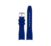 HASGTFM Silicone Rubber Watch Strap Fit For CASIO EFR-303L EFR-303D EFR-304 22mm Curved End Black Blue Orange Red Yellow White Men Watchband(Blue-S pin)