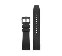 HASGTFM Silicone Rubber Watch Strap Sports Black Red Green White Lines Men Replacement Watchband Bracelet Fit For CASIO EQB-1000(Black black-B pin)