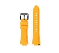 HASGTFM Silicone Rubber Watchstrap 24 * 16mm Convex Joint Black Blue Green Orange Men Watchband Fit For Timex Adventure Tidal IQ T2N720 T2N721(Yellow-B pin)