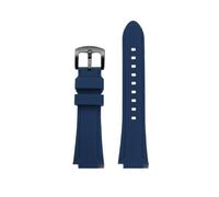 HASGTFM Silicone Rubber Watchstrap 24 * 16mm Convex Joint Black Blue Green Orange Men Watchband Fit For Timex Adventure Tidal IQ T2N720 T2N721(Dark blue-B pin)