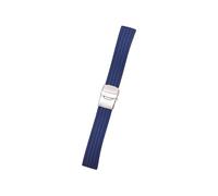 HASGTFM Silicone Sport Strap 18mm 20mm 22mm 24mm 16mm Folding Buckle Waterproof Rubber Men Replacement Bracelet Band Watch Accessories(B1 BLUE,20mm)