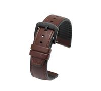HASGTFM Silicone Strap Fit For Armani Ar1970 2447 2448 60013 60003 Series Band Fit For Huawei Universal Watch Accessories22(Brown bk)
