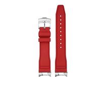 HASGTFM Silicone Wristband With Connector Fit For Tudor M79363/M79360 Fluororubber Watchband(Blue White,21mm)