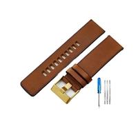 HASGTFM Soft Elastic Watchbands Fit For Diesel Retro Series DZ4343 DZ4323 DZ7406 DZ7408 Comfortable Watch Strap 22 24 26mm(Brown(FG)-Golden-K3,24mm)