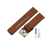 HASGTFM Soft Elastic Watchbands Fit For Diesel Retro Series DZ4343 DZ4323 DZ7406 DZ7408 Comfortable Watch Strap 22 24 26mm(Brown(FG)-Steel-K3,22mm)