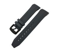 HASGTFM Soft Rubber Silicone Watchband 22mm 21mm Fit For Tissot T120 Seastar T120417 Series Orange Black Diving Watch Strap(Black Black,21mm)