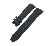 HASGTFM Soft Rubber Silicone Watchband 22mm 21mm Fit For Tissot T120 Seastar T120417 Series Orange Black Diving Watch Strap(Black No Buckle,21mm)