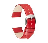 HASGTFM Soft Ultra-thin Leather Watch Straps Women Watchband 14mm 16mm 18mm 20mm 22mm Wrist Band Bracelet Pink(Red,20mm)