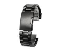 HASGTFM Solid Stainless Steel Watch Band Strap Fit For Timex Fit For Tides T45601 T2N721 T2N720 T2N739 TW2T76500 Men Compass Metal Watchband(A Black)
