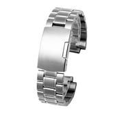 HASGTFM Solid Stainless Steel Watch Band Strap Fit For Timex Fit For Tides T45601 T2N721 T2N720 T2N739 TW2T76500 Men Compass Metal Watchband(A silver)