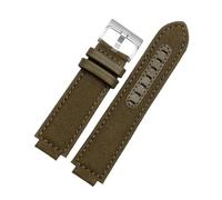 HASGTFM Sports Canvas Watchband Bottom Fit For TIMEX T2N720 T2N721 TW2R55500 24 * 16mm Army Green Brown Men's Watch Strap Bracelet(Army green-silver)