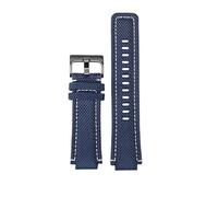 HASGTFM Sports Canvas Watchband Bottom Fit For TIMEX T2N720 T2N721 TW2R55500 24 * 16mm Army Green Brown Men's Watch Strap Bracelet(Blue white -black)