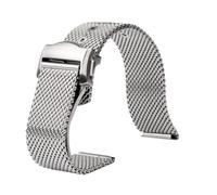 HASGTFM Stainless Steel Braided Watchband Mesh Band Folding Buckle 20mm Strap Fit For Omega Fit For Seamaster 300 007 AT150 Bracelet