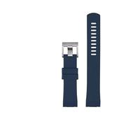 HASGTFM Strap Fit For SEIKO Fit For PROSPEX SRPA21J1 SRPE99K1 SRP777J SRPC91J1/25J1 Curved Rubber Watchband Men's Wristband 22mm(A Blue silver)