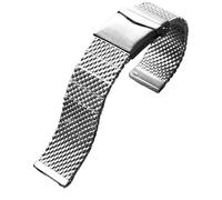 HASGTFM The Thickened Refined Steel Watchband Fit For Breitling Fit For Seiko No.5 Fit For CITIZEN Fit For Sky Eagle Fit For IWC Watch Chain 22mm Men's Watch Strap(Silver)