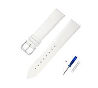 HASGTFM Ultra-thin Leather Watchband 8mm 12mm 14mm 16mm 18mm 20mm 22mm Bracelet Watch Straps Soft Leather Wristwatch Band(Bianco,8mm)