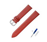 HASGTFM Ultra-thin Leather Watchband 8mm 12mm 14mm 16mm 18mm 20mm 22mm Bracelet Watch Straps Soft Leather Wristwatch Band(Red,20mm)