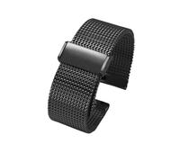 HASGTFM Universal Fit For Milanese Watchband Quick Release WatchBand Mesh Stainless Steel Strap Wrist Belt Fit For Seiko Fit For IWC Fit For Tissot Fit For Mido ArmaniBracelet(62-black,24mm)