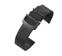HASGTFM Universal Fit For Milanese Watchband Quick Release WatchBand Mesh Stainless Steel Strap Wrist Belt Fit For Seiko Fit For IWC Fit For Tissot Fit For Mido ArmaniBracelet(2-black,24mm)
