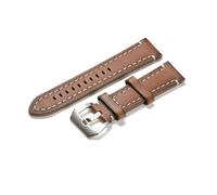 HASGTFM Vintage Handmade Leather Watch Straps Popular Grilled Design Strap Male Business Watchband 18mm 20mm 22mm 24mm(Brown -B,18mm)