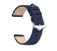 HASGTFM Vintage Soft Suede Watch Band Quick Release Handmade Stitching Wrist Strap 18mm 20mm 22mm Men Women Leather Watchbands(Blue,20mm)