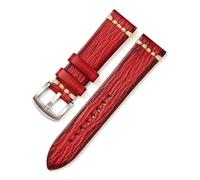 HASGTFM Vintage Vegetable Tanning Leather Watchbands 18mm 20mm 22mm 24mm Color Steel Buckle Durable Handmade Wrist Strap(14,24mm)