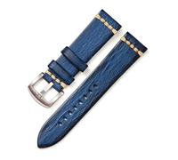 HASGTFM Vintage Vegetable Tanning Leather Watchbands 18mm 20mm 22mm 24mm Color Steel Buckle Durable Handmade Wrist Strap(12,18mm)