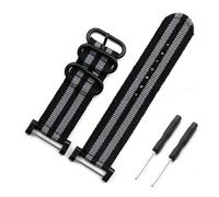 HASGTFM Watch accessories nylon strap pin buckle 24mm Fit For Suunto core outdoor sports waterproof female bracelet men watch band(Black and gray)