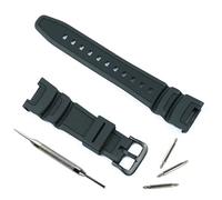 HASGTFM Watch accessories resin strap men's pin buckle Fit For Casio SGW-100 outdoor sports waterproof rubber strap women watch band(Black black buckle)