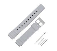 HASGTFM Watch accessories resin strap pin buckle Fit For Casio LRW-200H rubber strap men's and women's waterproof bracelet watch band(Bianco)