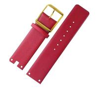 HASGTFM Watch Bands Fit For CK K94231 K9423101 Leather Durable Soft Fit For Calvin Klein Watch Strap Men Bracelet 22mm(Red-gold)
