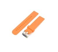 HASGTFM Watch Strap 18mm/20mm/22mm Fit For Motorola Fit For Moto Fit For Gen 46mm Fit For Samsung Gear2 Silicone Rubber Band Bracelet(Orange,20mm)