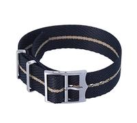 HASGTFM Watch Strap 20mm 22mm Nylon Replacement Bracelet Watch Strap Fit For Tudor Nato Strap(Silver Yellow,20mm)