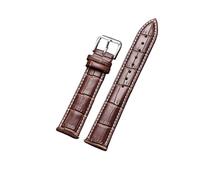 HASGTFM Watch Straps 16mm 18mm 20mm 22mm 24mm Watches Bracelet for Men Women Casual Business Replacement Belt Leather Watchband(Brown White Line,22mm)