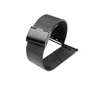 HASGTFM Watchband 12mm 14mm 16mm 18mm 20mm 22mm 24mm Universal Stainless Steel Metal Watch Band Strap Bracelet Black Rose Gold(Nero,20mm)